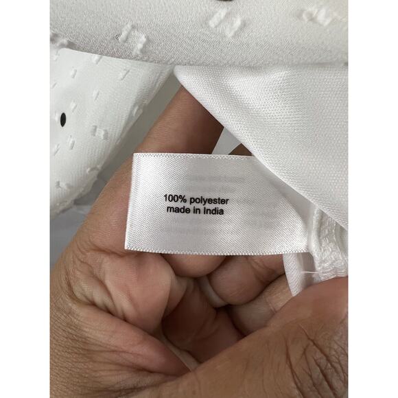 Lane Bryant White Polka Dot Blouse - Picture 3 of 4